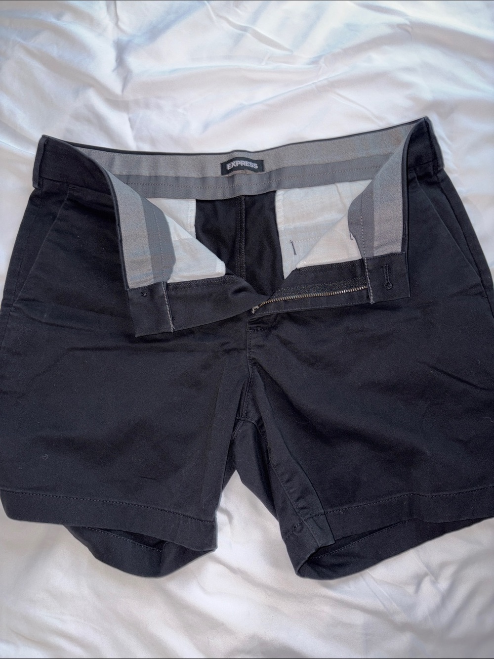 Express Men’s Black Flat Front Shorts